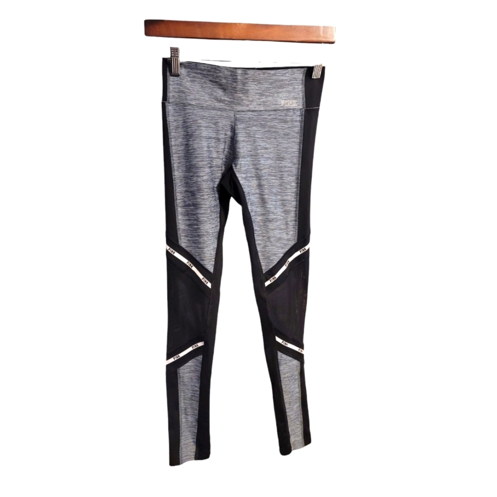 Pink Victoria’s Secret Ultimate Leggings Pants Yoga Workout Logo Black Womens XS